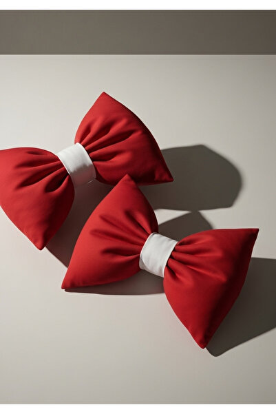 FARCY 2-Piece Luxury Linen Set Bow-Shaped Decorative Pillow with Filling Bow-Shaped Gift Pillow Cushion (2 Pieces)