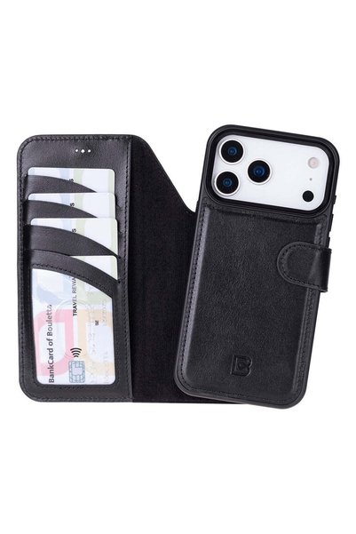 Bouletta iPhone 17 Pro Max Uyumlu Hakiki Deri MagSafe ve RFID Koruma Özellikl...