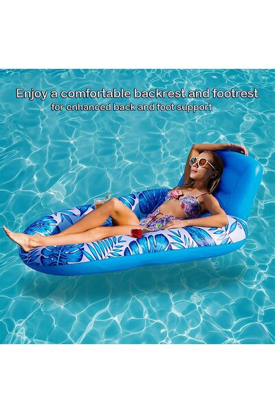 Generic Inflatable Pool Float Adult - Lounger Raft Floating Chair with Cup Holders for Pool & Beach