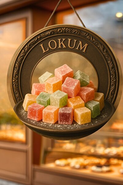 Nod Ornament de perete din lemn cu șnur tematică cu deliciul turcesc, pentru ...