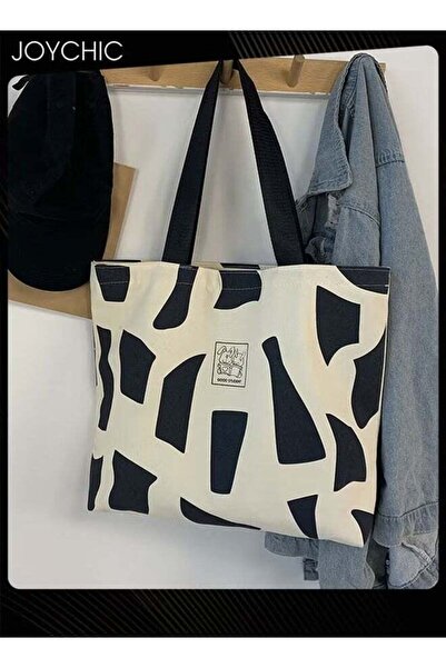 Joychic Korean Style Women's One-shoulder Canvas Bag with Zipper