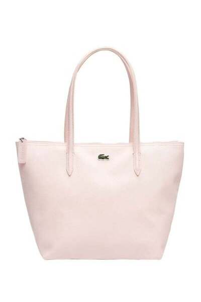 Lacoste Women's L.12.12 Concept Large Zipper Tote Bag - Pink 45x30x12cm