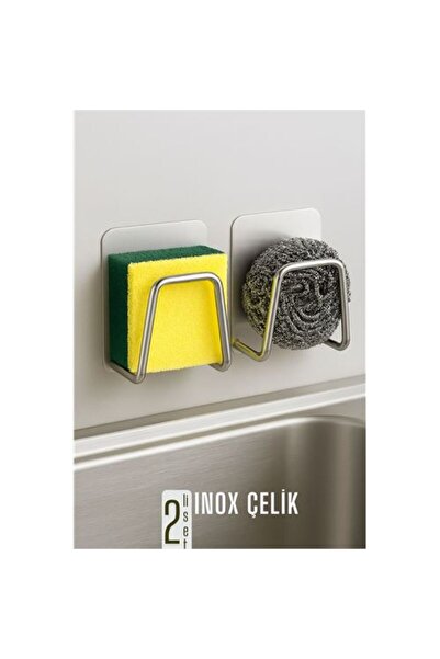 Skygo Modacar Inox Bulaşık Sübgerlik Stant- Mutfak Askısı Profesyonel 2 li SET