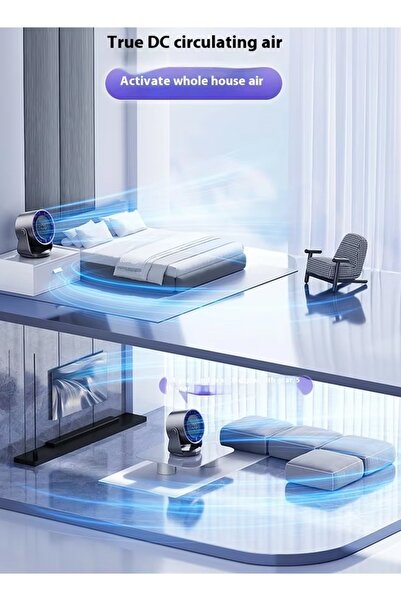 Generic Desktop Fan with Digital Display 100 Speed Air Circulation Desk Fan Wall Mountable USB Fan