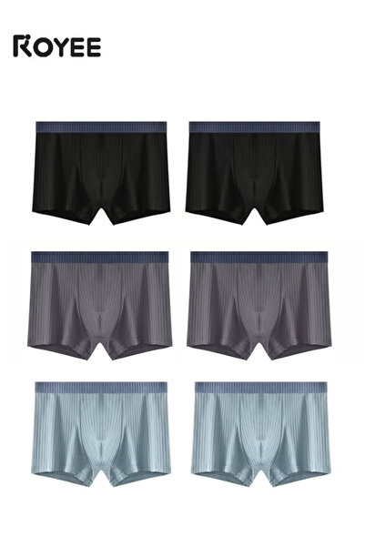 Royee 6 Pack Cotton Underwear Men’s Sort Boxer Briefs & Trunks,Breathable Stretch Cotton