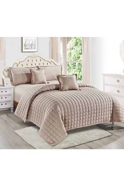 X SPRING لحاف مبطن من الألياف الدقيقة بنسبة 100%، 7 مجموعات، مناسب لجميع المواسم، لون بني، مقاس كينج فاخر