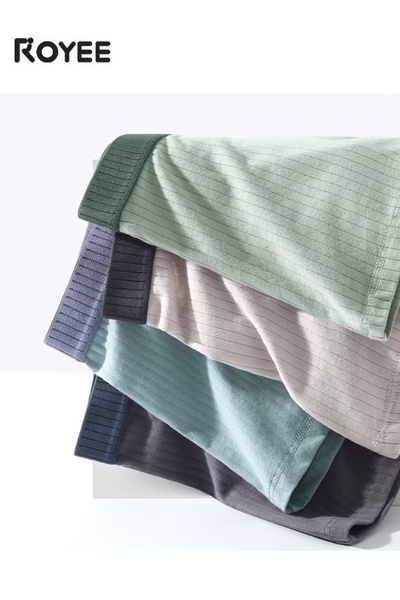 Royee 6 Pack Cotton Underwear Men’s Sort Boxer Briefs & Trunks,Breathable Stretch Cotton