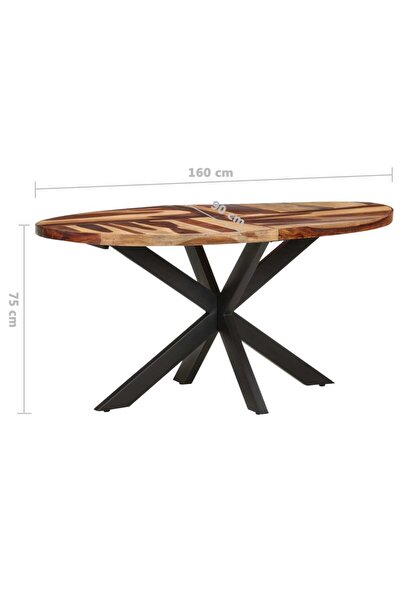 vidaxl Dining Table 160x90x75cm Solid Acacia Wood