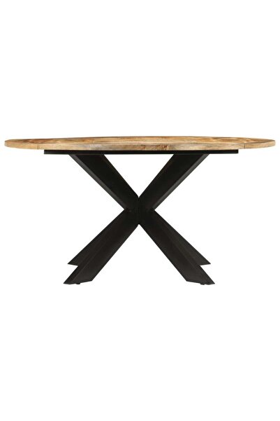 vidaxl Dining Table 脴150x76 cm Solid Rough Wood Mango