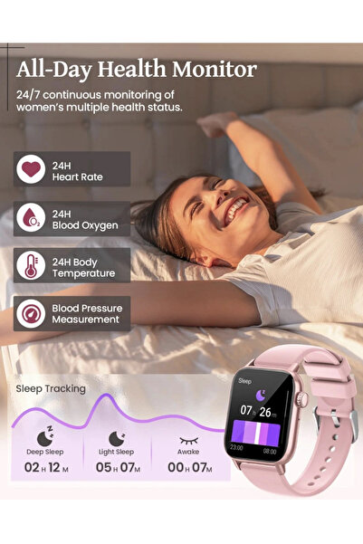 yollayenilensin G39 Kadın Akıllı Saat Sesli Görüşme Bildirim Takibi 3 Kordonlu