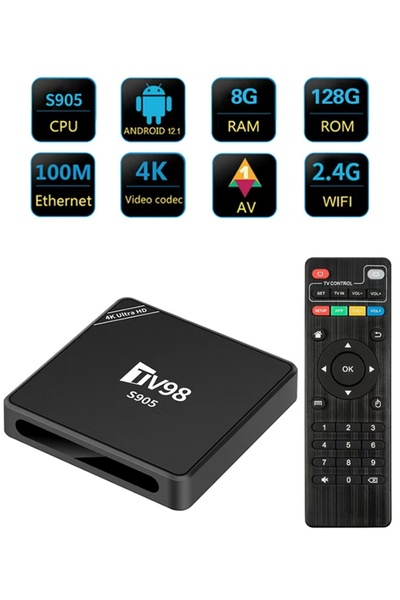 TV98 Smart Top Box S905 4K HD WiFi Android Set TV box