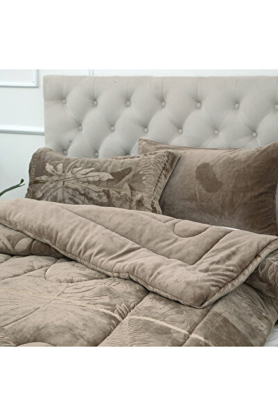 sadir Linda Luxury Velvet Winter Duvet Set, Single and a Half, 4 Pieces