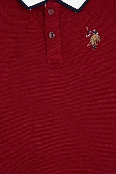 U.S. Polo Assn. Boy's Burgundy Polo Neck Basic Sweatshirt 50316502-Vr014