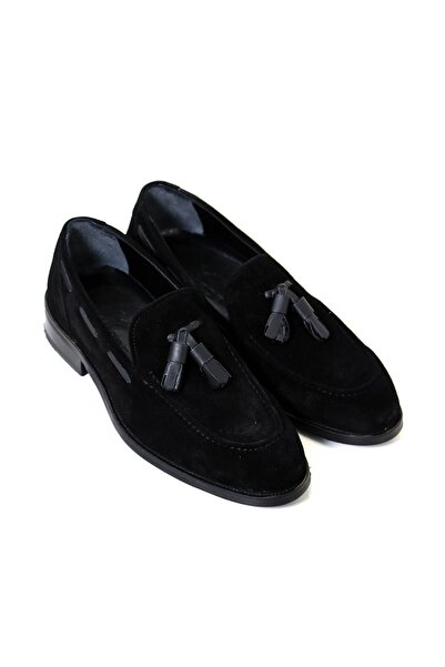 Velvarde Corcik Model Suede Neolite Sole Black Shoes