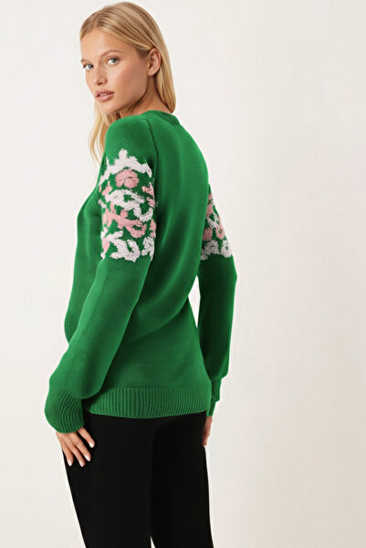 armonika Γυναικείο πλεκτό πουλόβερ με ανάγλυφο σχέδιο στο μπροστινό μέρος ARM-26K136018