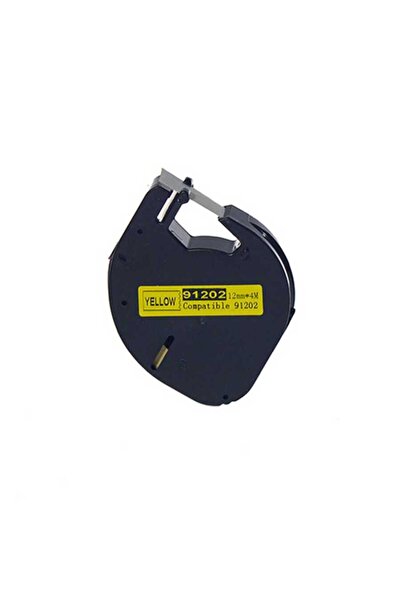 Dymo ورق ملصقات متوافق مع LetraTag 59423، أسود على خلفية صفراء، 91202، 12 مم ...