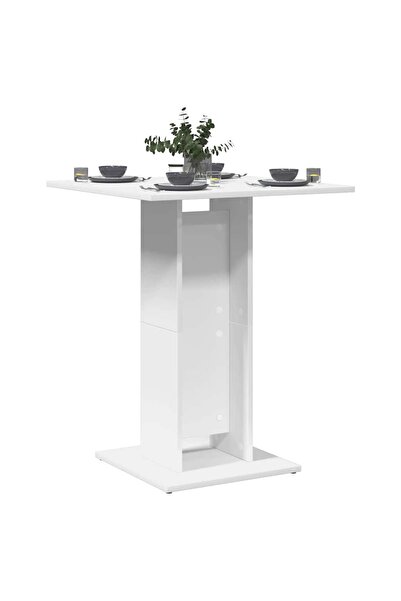 vidaxl Bistro Table White 60x60x75 cm Engineered Wood