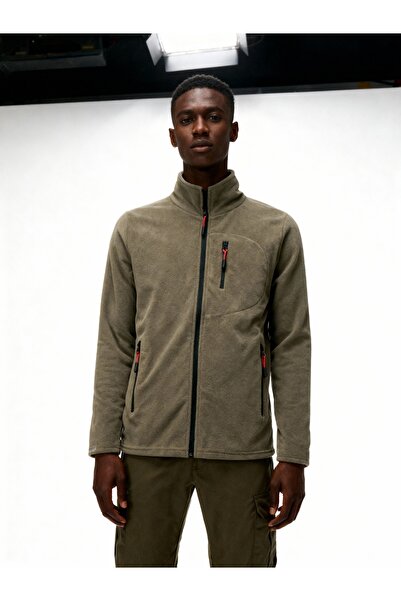 Dechers Men's Extreme Windproof Outdoor Full Zip Fleece Jacket with Pockets E223