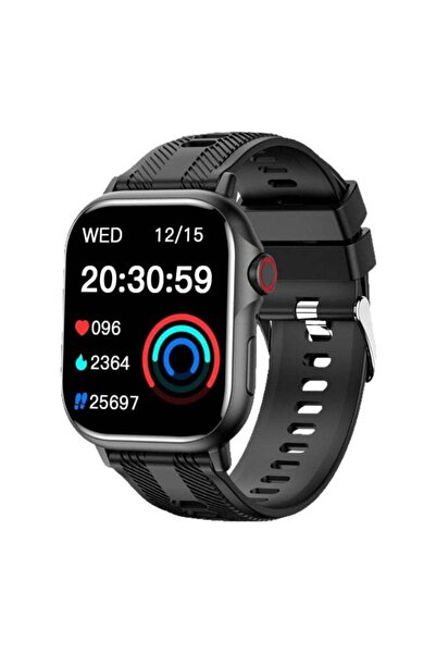 Volynix Black Bluetooth Smartwatch For Men Women Voice Call Sports Modes Health Monitor