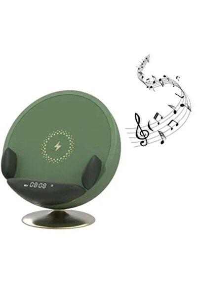 COOYA Sofa Wireless Charging Bluetooth Speaker Subwoofer Computer Desktop Jack Alarm Clock Retro