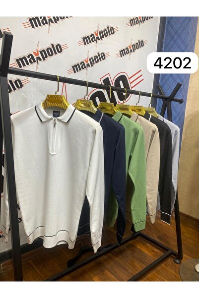 ANATOLIATEKSTILE Men's Polo Sweater – Zipper Collar, Elegant Casual Style