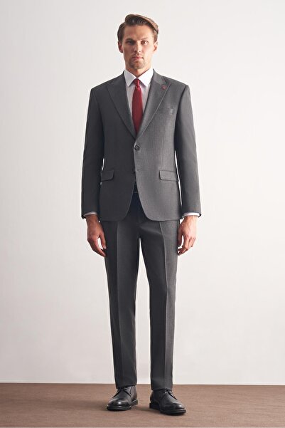 İmza Anthracite Swallow Collar Full Lining 6 Drop Slim Fit Suit 1001255162