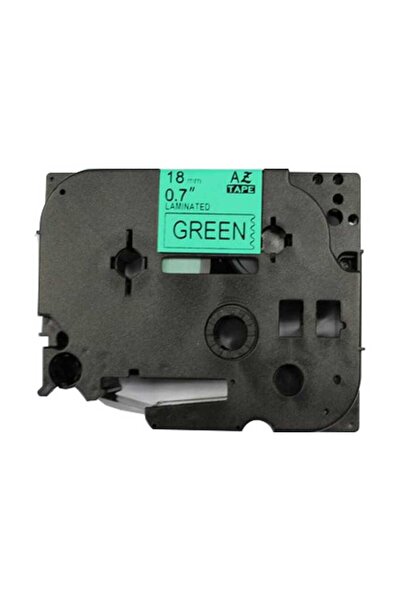 Brother P-Touch Tze-741 Compatible Black on Green Label 18mm X 8m