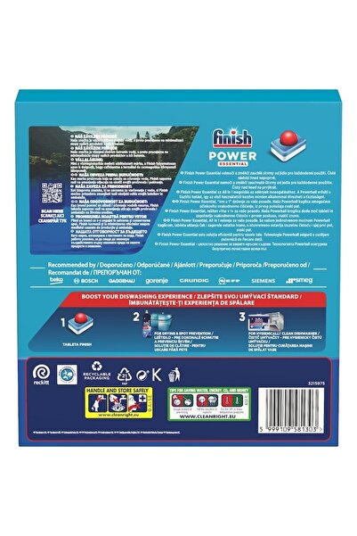 Finish Power Essential dishwasher capsules, 3x52 pcs (156 washes)
