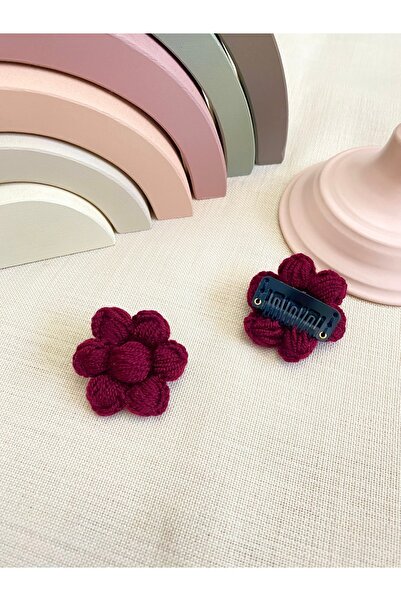 Derinkids Bordo Saçsız Bebek Tokası