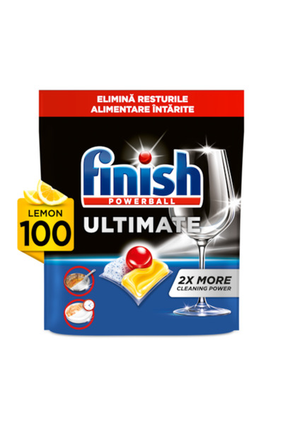 Finish Capsule detergent pentru mașina de spălat vase Ultimate, lămâie, 100 s...