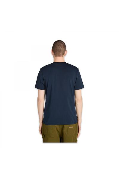 Timberland Tb0A5Mka Front Seasonal Tree Logo Graphic Tee Navy Blue Men's T-Shirt