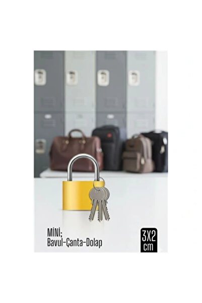 shopwave Mini 20mm Bavul ve Çanta Asma Kilidi – 3 Anahtarlı, Dolap ve Seyahat...
