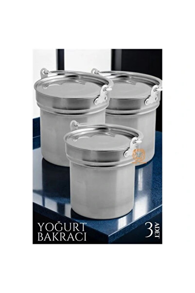 shopwave Stainless Steel Yogurt Bakracı 3 Pcs 5 Lt