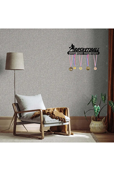 Serend BASKETBOL Madalya Askılığı, Madalya Askısı, Duvara Monte Madalya Tutucu, Ödül Duvar Askılığı