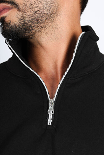 Jooy Sonsuz Aşk Tasarım Yarım Fermuarlı Sweatshirt Sevgili Çift Kombini 2'li Set