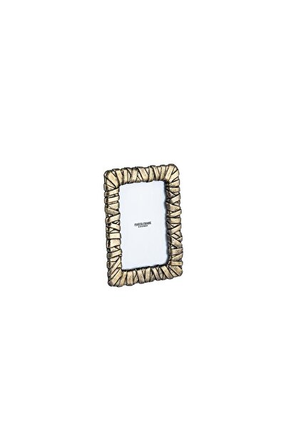 LAMEDORE La Medore Wrap Collectıon Antıque Brass Small Photo Frame 14x19 Cm