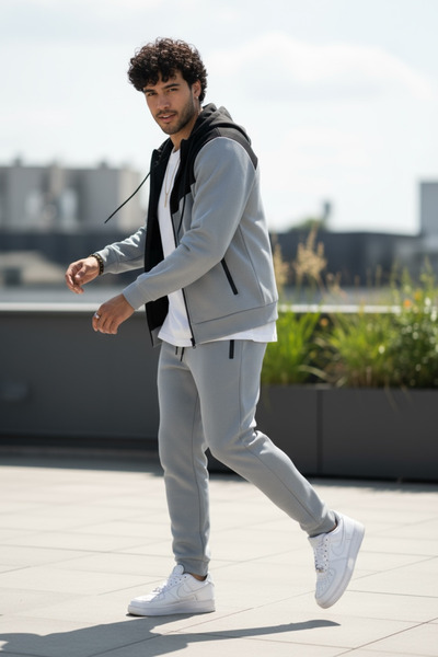 dehaine Men's tracksuit, sweatshirt + pants, padded, 5030