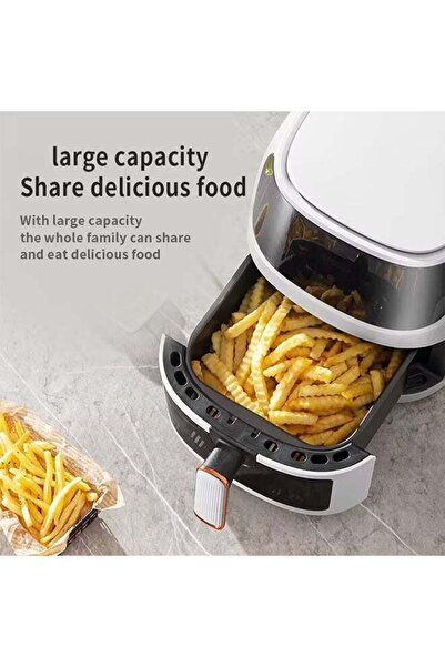 fulina 8 L Air Fryer,360°Multi-functional Function,Smart Touch Control,Precise Temperature Control,White