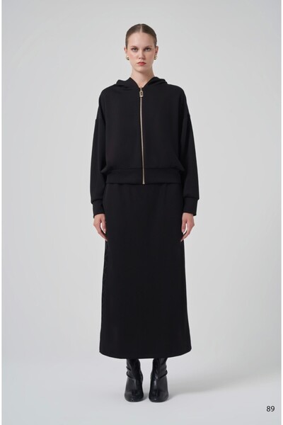 Nuss 1038 με κουκούλα Σετ φούστα με φερμουάρ