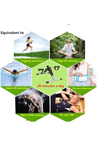 Genaric Pedal Exerciser Bike Drive Exercise Peddler Digital Foldable Mini Floor Foot Leg Fitness