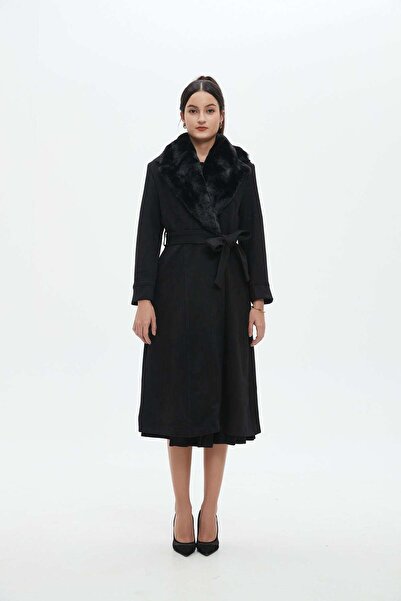 Nichii Fur Trim Long Sleeve Jacket