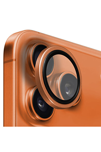 Buff iPhone 17 Pro Metal Kamera Lens Koruyucu - Turuncu