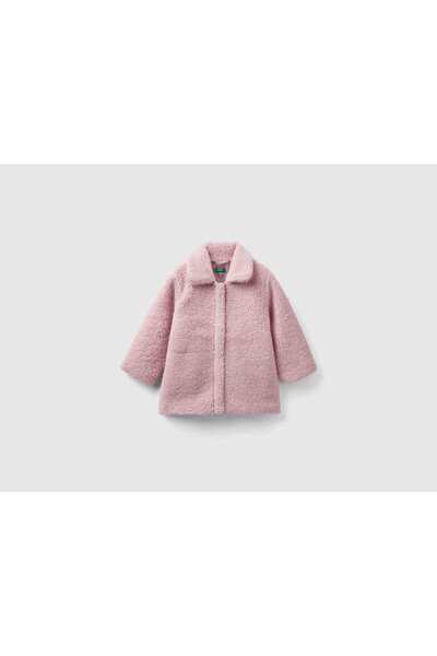 United Colors of Benetton سترة فرو للبنات