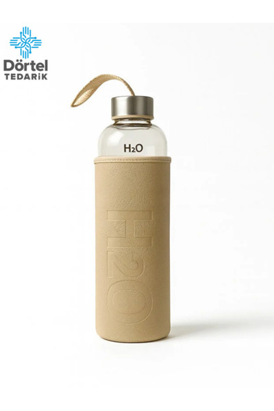 Tohana H2O Leather Covered Glass Flask 1000 ml
