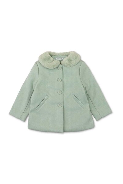 Gingersnaps جاكيت بأزرار وياقة من الفرو للبنات