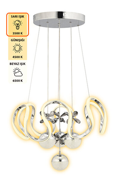 Capella Aydınlatma Modern Riva 3 Renk Işık Özellikli Power Led Sarkıt Led Avize Salon Avize