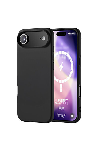 Buff iPhone Air MagSafe Rubber Fit Silikon Kılıf - Siyah