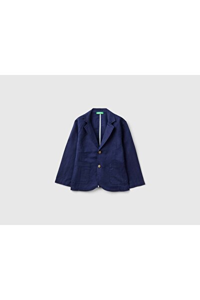 United Colors of Benetton Boys' Linen Blend Jacket