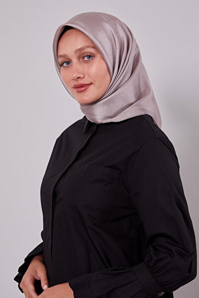 Levidor Μεταξωτό μαντήλι με μονόγραμμα με ρίγες στην άκρη από μετάξι K.Vizon