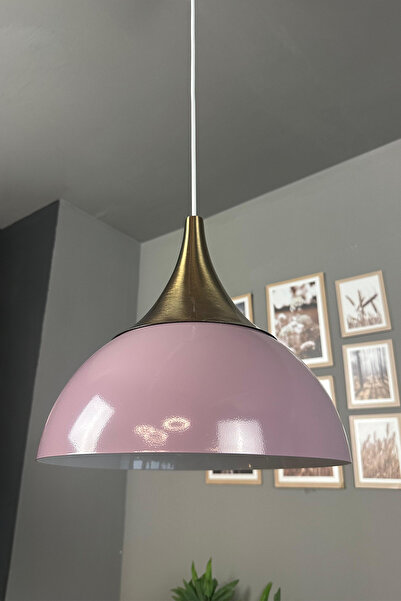 Bamyum Yimpi Lila Avize Tekli Sarkıt Eskitme Kubbe Başlık Salon Mutfak Kuaför...